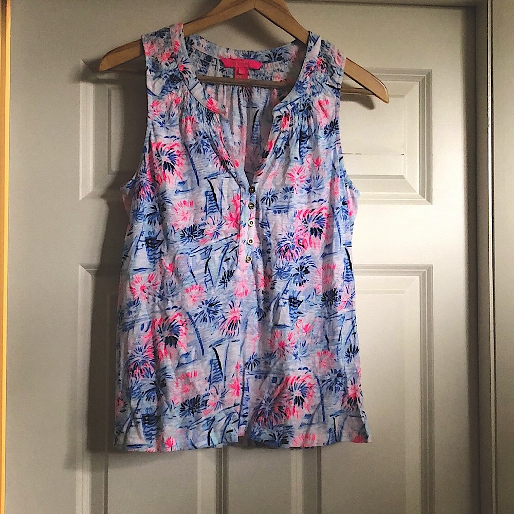 Lilly Pulitzer 2019 collection 4th of July Tank - Sea to Shining Sea
